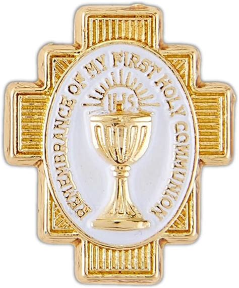 My First Holy Communion Remembrance Lapel Pin Religious Keepsake T