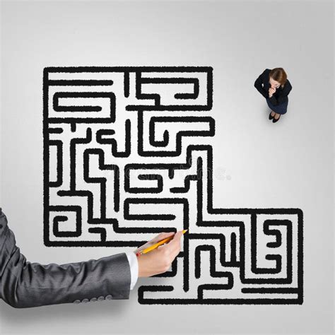 Finding Right Problem Solution Stock Image Image Of Labyrinth