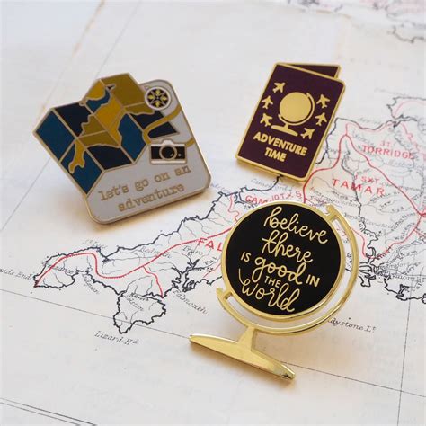 Be The Good Enamel Globe Pin By Girl And Bird
