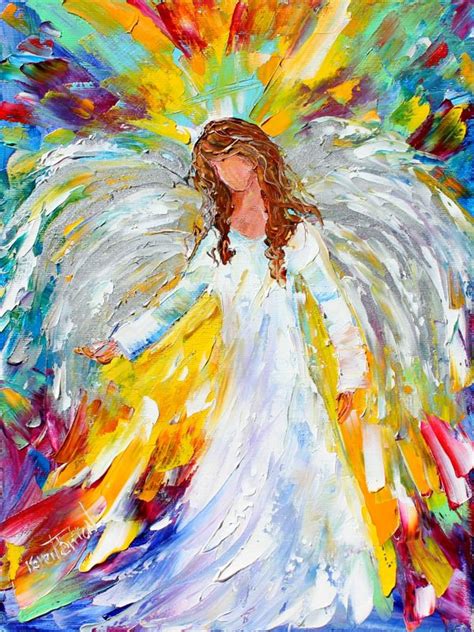 Angel Print On Canvas Angel Art Religious Art Made From Image Of