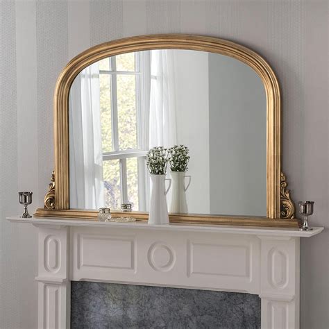 yearn mirrors elegant gold evangeline 76x121cm overmantle mirror overmantle mirror fireplace