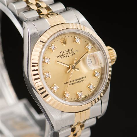 Like most modern rolex watches, the case like all other rolex movements, this one is swiss chronometer certified and runs efficiently. Rolex Oyster Perpetual Datejust ref. 69173 diamonds - 26mm ...