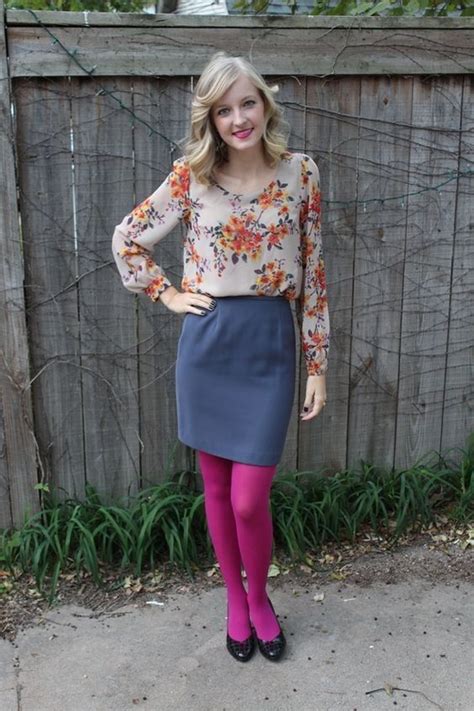 40 Ideas For You How To Outfit Colorful Pantyhose Dorawang Blog Cute Skirt Outfits Colored