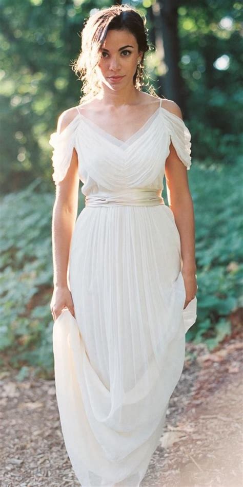 21 best of greek wedding dresses for glamorous bride greek wedding dresses a line with spaghetti