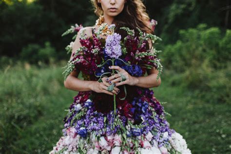It is now threatened or endangered. A Dress Made of Flowers | Green Wedding Shoes | Weddings ...