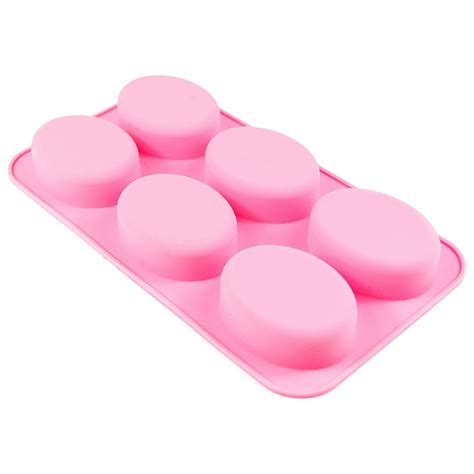 6 cavity diy handmade oval silicone mold for soap bar ~ us seller ebay