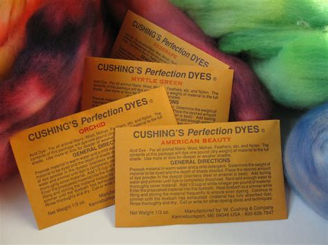 Cushings Professional Acid Dyes For Dyeing Yarn Roving