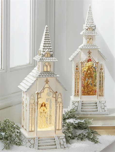 Home Seasonal Décor Home And Kitchen Melrose Acrylic Church Snow Globe