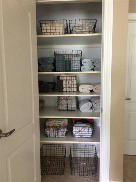 Shop modern pillows, room accents, storage & accessories at west elm®. Linen Closet. Chicken wire baskets from Target | Linen ...