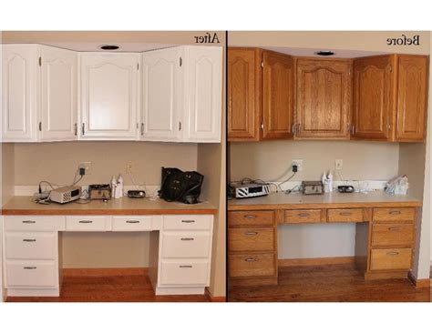 Refinished kitchen cabinets in sw. Photos of before and after refinished kitchen cabinets