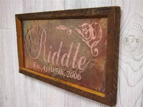 There are plenty of copper home accessories to coral is the traditional gift for the wedding anniversary milestone of 35 years. 7th Anniversary gift Customized Wedding Sign Copper | Etsy ...