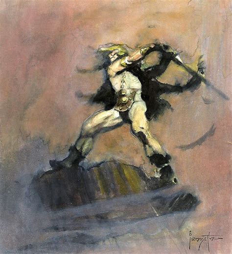 Capns Comics Unfinished Warrior By Frank Frazetta