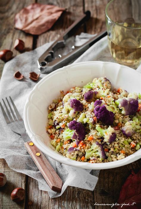 Il cous cous è dietetico. Cous cous di farro, cavolfiore violetto di Sicilia e ...