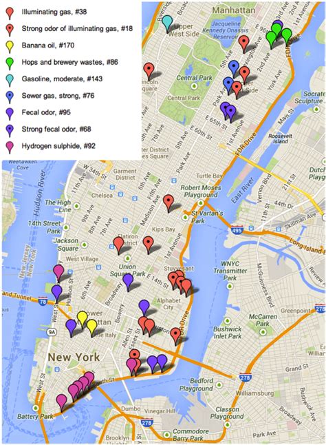 Fun Maps What Manhattan Sewers Smelled Like In 1910 Untapped New York
