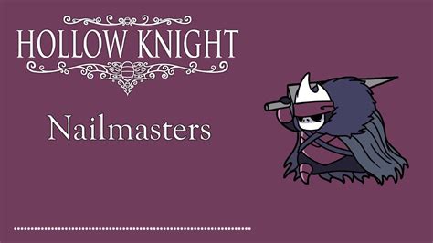 Hollow Knight Nailmaster Oro And Mato And Sheo Voice Youtube