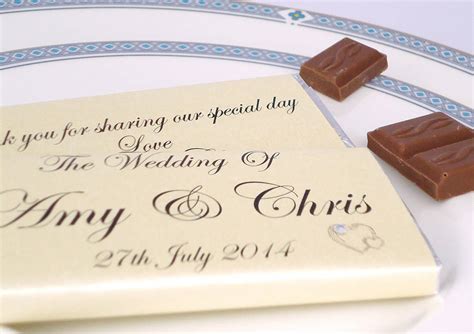 Personalised Chocolate Heart Wedding Favours By Tailored Chocolates And