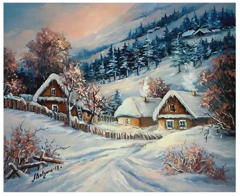 In Ograda Iernii Tablouri De Suflet Si Vis Cabin Art Winter