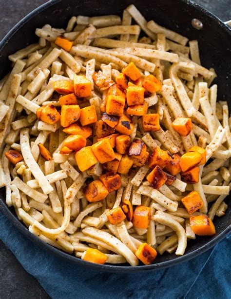 An inexpensive, versatile unleavened staple made with wheat, rice, buckwheat, etc. Brown Butter Egg Noodles with Sweet Potatoes | Gimme Delicious in 2020 | Sweet potato sides ...