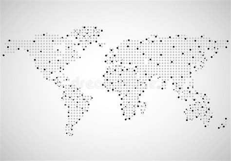 Abstract World Map Of Dots Stock Vector Illustration Of Isolated