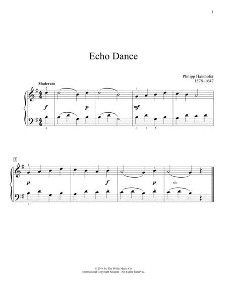 Echo Dance By Philipp Hainhofer Digital Sheet Music For Educational