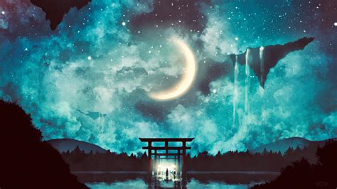 Moony Zen Night K Wallpaper