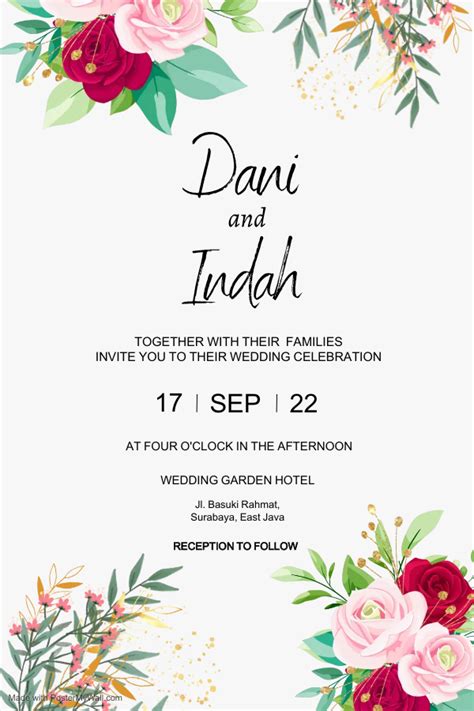 5 Contoh Undangan Pernikahan dalam Bahasa Inggris dengan RSVP - ContohText