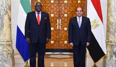 Sierra Leone President Meets President Abdel Fattah El Sisi The