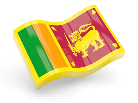 Glossy Wave Icon Illustration Of Flag Of Sri Lanka