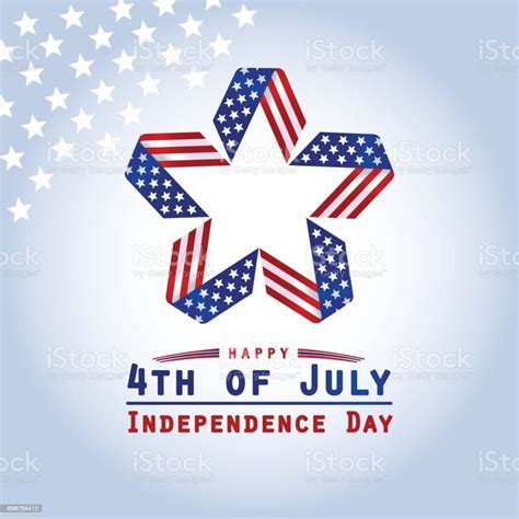Happy 4th Of July Independence Day Vector Design July Fourth Stock