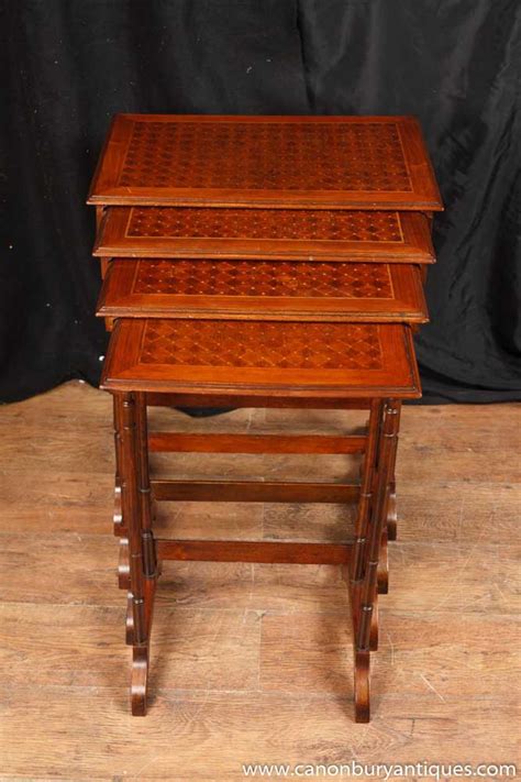 Shop with afterpay on eligible items. Regency Mahogany Nest Tables Faux Bamboo Side Table Parquetry