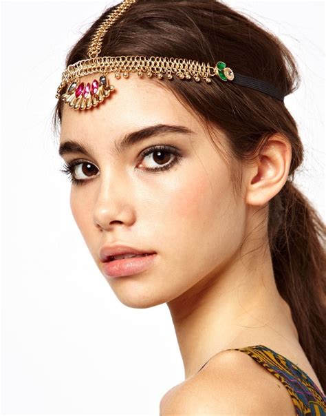 2014 hot bohemian multicolor rhinestone gem pendant gold alloy hair jewelry retro hair crown