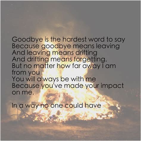 Goodbye Hard Words To Say Hardest Word Quotes