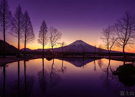 Hd Wallpaper Volcanoes Mount Fuji Fujiyama Japan Reflection Water