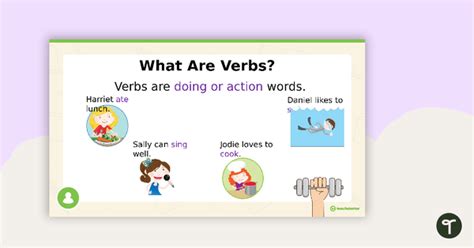 Strong Verbs Powerpoint Teach Starter