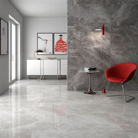 Black collection high gloss full polished glaze tiles for floor. Gala porcelain tiles are available as either cream or grey ...