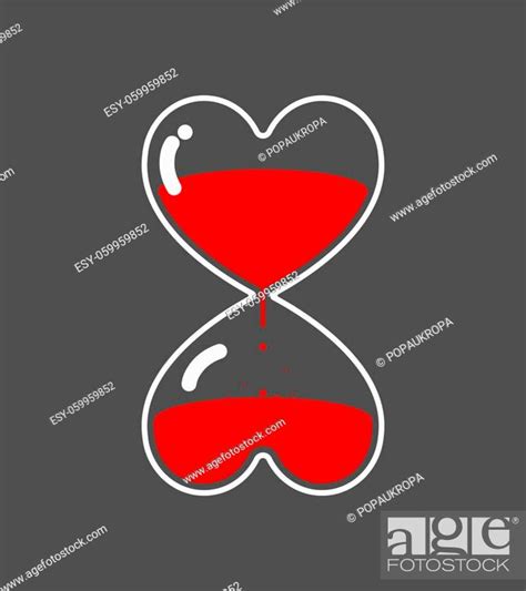 Hourglass Heart Donor Day Blood Transfusion Vector Illustration