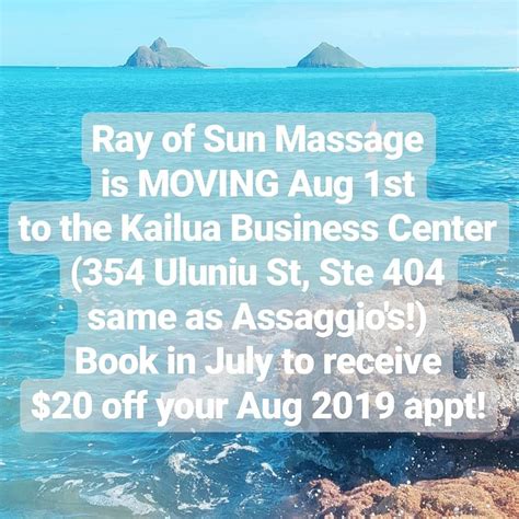 Ray Of Sun Massage Hawaii Roadtrippers