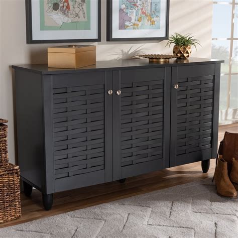 These are shoes you may wear in any given week; Blue Elephant Entryway 12 Pair Shoe Storage Cabinet ...