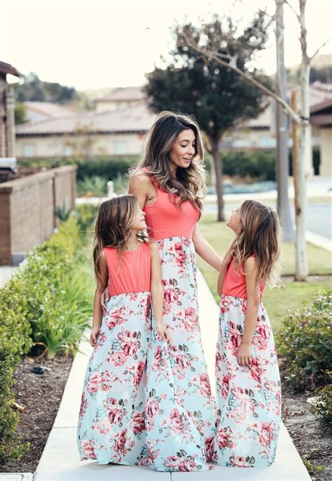 2018 Fashion Mom Mother And Daughter Girl Casual Boho Floral Maxi Dress
