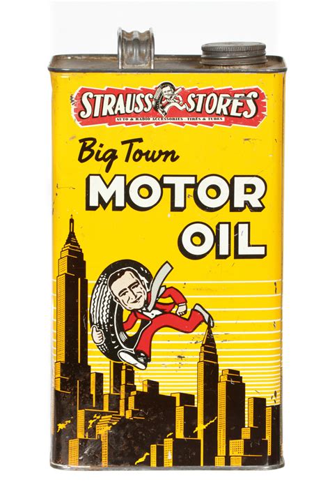 Antique Advertising Big Town Motor Oil Can Antique Advertising