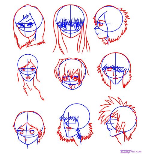 How To Draw Manga Faces Step By Step Anime Heads Anime