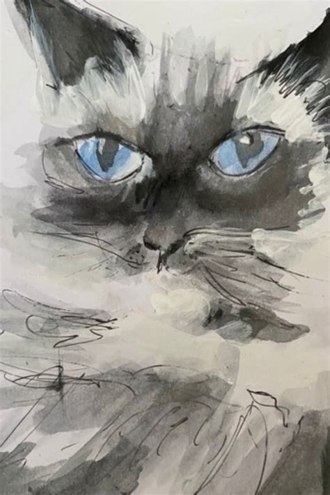 Ragdoll Cat Art Impression Au Format Carte Postale Etsy