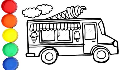 Printable Ice Cream Truck Coloring Pages - 171+ Best Free SVG File