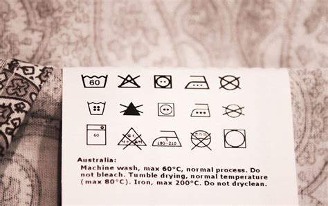 Oznaczenia prania symbole na metkach odzieżowych
