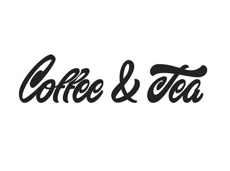Coffee And Tea Inscription In Lettering Etsy