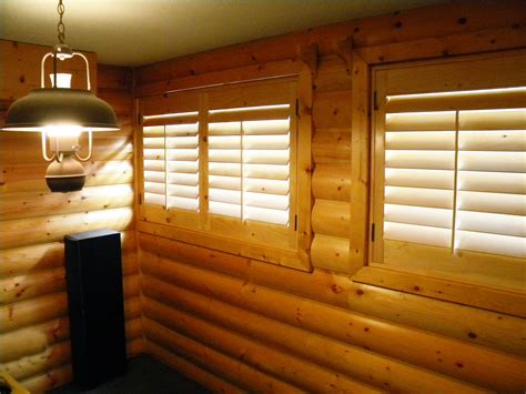 Known for its rustic look, knotty pine paneling is the obvious choice for certain projects. Knotty Pine Shutters, Cabin | Wood blinds, Budget blinds ...