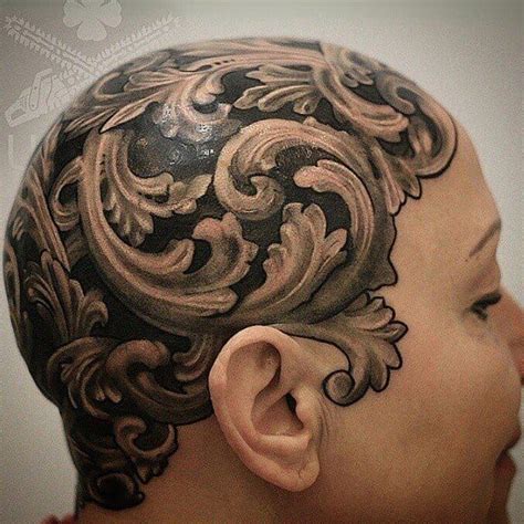 18 Baroque And Fancy Filigree Tattoos Mais Face Tattoos Body Art