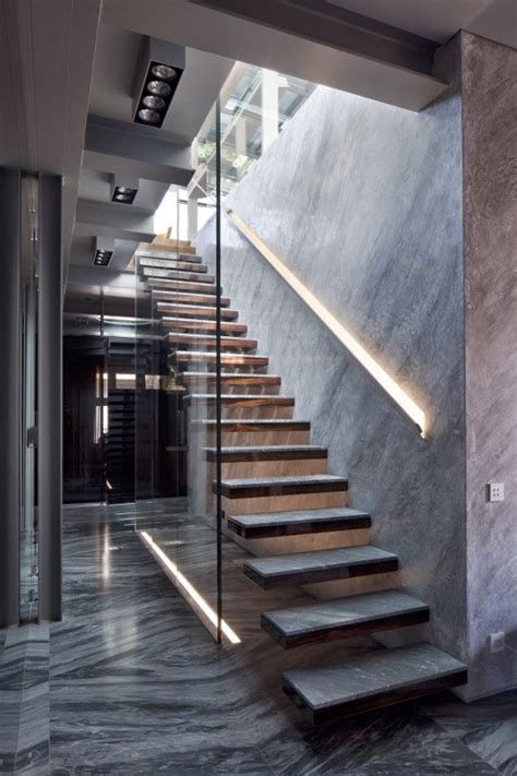 1 escaleras de diseño interior para casas modernas. Casas Minimalistas y Modernas: Escaleras Modernas