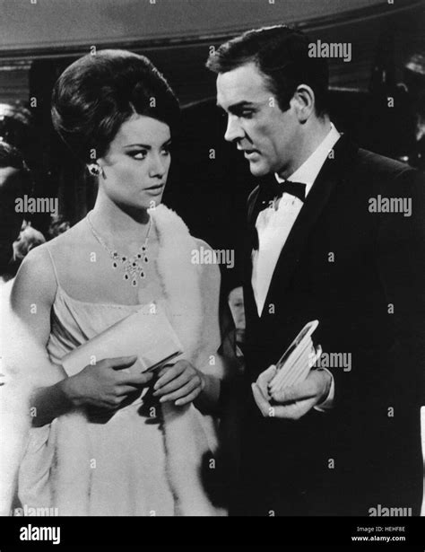 Claudine Auger And Sean Connery James Bond Thunderball 1965 Stock Photo