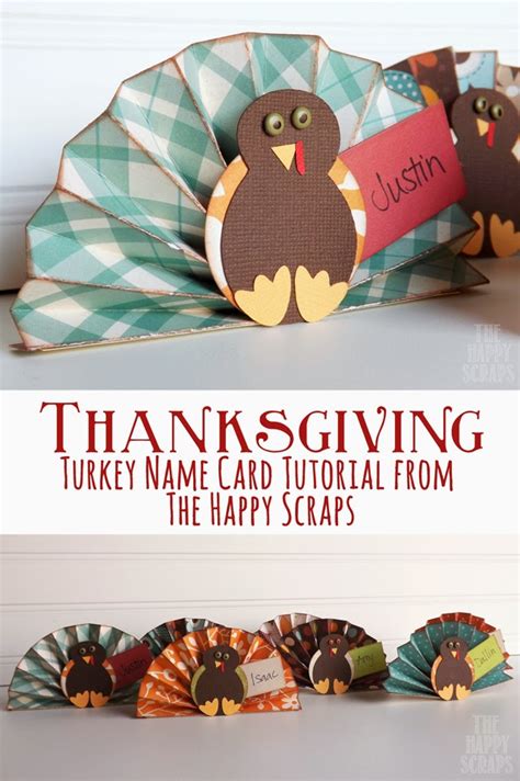 If you can't enjoy a big thanksgiving dinner without a turkey day run, register for your local race and browse some fun team names for your group. 15 Thanksgiving Place Card Ideas - The Happy Scraps